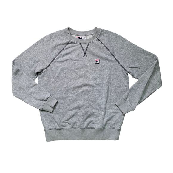 Fila Sweatshirt Men’s Medium Gray Long Sleeve Crew Neck Pullover - Picture 1 of 8